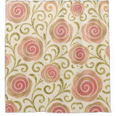 Roze & Goud Sprookje Verhalenboek Prinses Rozen Douchegordijn (Voorkant)