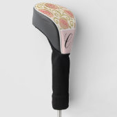 Roze & Goud Sprookje Verhalenboek Prinses Rozen Golfheadcover (Schuin)