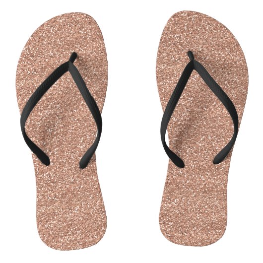 Roze goud teenslippers (Voetbed)