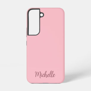 Roze Goud Typografie Monogram Naam Gepersonaliseer Samsung Galaxy Hoesje