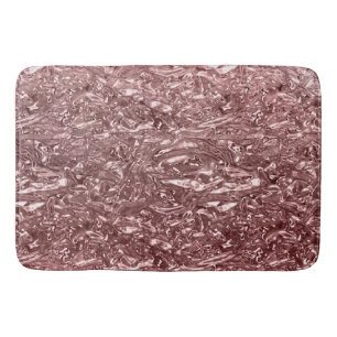 Roze Goud Vloeibare Chroom Metallic Chic Glam Badmat