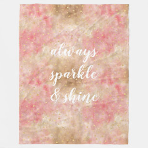 Roze Goud Waterverf Confetti Fleece Deken