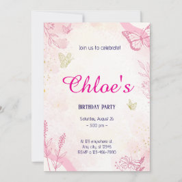 Roze Goud Waterverf Kaart