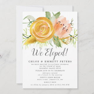 Roze goud We hebben een Elopement Reception Invina
