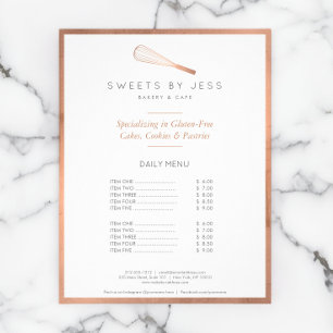 Roze Goud Whisk Bakkerij Full Page Flyer