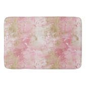 Roze Goud Wit Abstract Badmat (Voorkant)