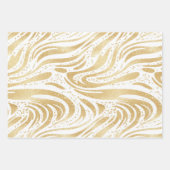 Roze Goud Wit Crème Hart Cupcake Verjaardag Inpakpapier Vel (Voorkant)