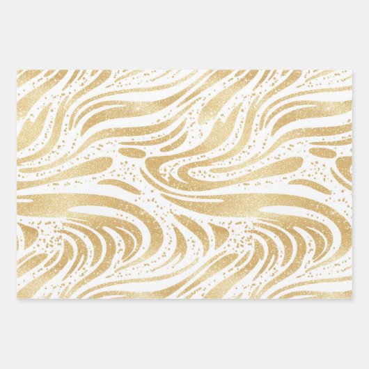 Roze Goud Wit Crème Hart Cupcake Verjaardag Inpakpapier Vel (Voorkant)