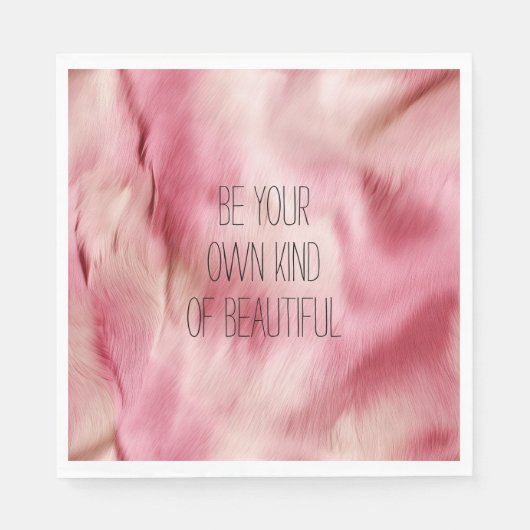 Roze Goud Wit Dier Servet (Voorkant)