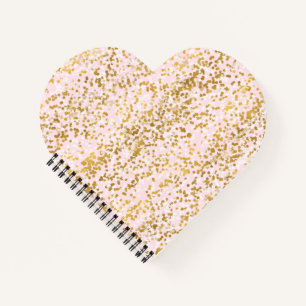 Roze Goud Witte Confetti Notitieboek