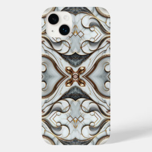 Roze Goud Witte Marmeren Luxe Glam Case-Mate iPhone 14 Plus Hoesje