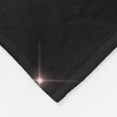 Roze Goud Zwart Glitter Monogram Naam Fleece Deken (Hoek)
