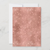 Roze Goud Zwart Wit Minimaal Glitter Glanzend Kaart (Achterkant)
