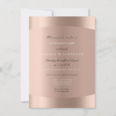 Roze Goud Zwart Wit Minimaal Glitter Glanzend Kaart (Voorkant)