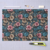  Roze Goudblauwe Rozen Tissuepapier (Craft)