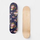 Roze goudboho floral skateboard (Voorkant)
