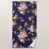 Roze goudboho floral strandlaken (Voorkant)