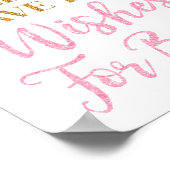Roze goudConfetti Baby shower Vereist Baby Poster (Hoek)