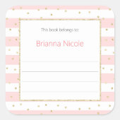 Roze goudConfetti Sticker (Voorkant)