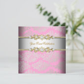 Roze goudcrème in reliëf kaart (Staand voorkant)