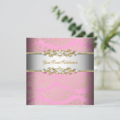 Roze goudcrème in reliëf kaart (Staand voorkant)