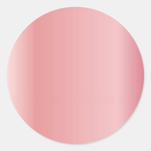 Roze Gouden Aangepaste Tekst Upload Logo Blanco Sj Ronde Sticker (Voorkant)