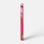 Roze & Gouden Agaat Geode Monogram Samsung Galaxy Hoesje (Linkerkant)