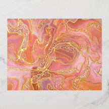 Roze gouden alcoholinkt Abstracte kunst