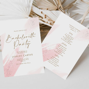 Roze Gouden Bachelorette Weekend Itinerarium Kaart