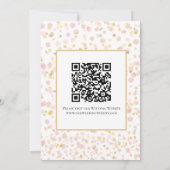 Roze gouden bekleding QR-code Bieden met de datum  Save The Date (Achterkant)