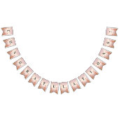 Roze gouden bladeren bloemenbunting vlag vlaggetjes (Alle)