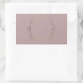 Roze Gouden Blanco Sjabloon Voeg Uw Tekst Toe Chic Rechthoekige Sticker (Tas)