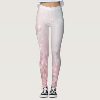 Roze Gouden Bloem Marmer Leggings