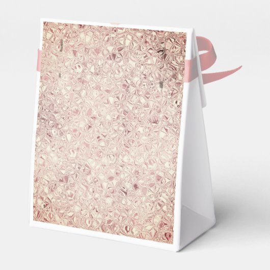 Roze gouden bloem Nikah Mubarak favorieten doos Bedankdoosjes (Achterkant)