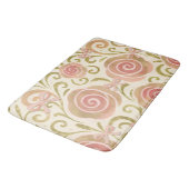 Roze & Gouden Bloemen met Bogen Princess Rozen Badmat (Gekanteld)