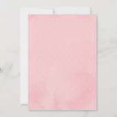 Roze Gouden Bloemend Hert Bosgroen Baby Shower Kaart (Achterkant)