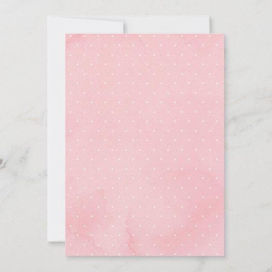 Roze Gouden Bloemend Hert Bosgroen Baby Shower Kaart (Achterkant)