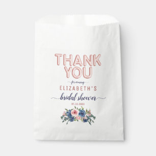 Roze Gouden Bloemige Blush Dank Je Bridal Shower Bedankzakje