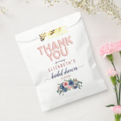 Roze Gouden Bloemige Blush Dank Je Bruidsmeisje Bo Bedankzakje (Gezegeld)
