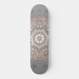 Roze Gouden Bloemrijke Mandala Meisjesachtig Skateboard