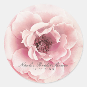 Roze & Gouden Bloemschikking Pioen Glam Douane Blo Ronde Sticker