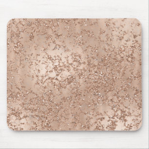 Roze Gouden Blush Roze Glam Glitter Crackle Chic Muismat