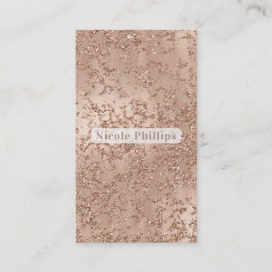Roze Gouden Blush Roze Glam Glitter Knetter Chic Visitekaartje