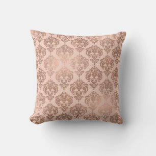 Roze Gouden Blush Roze Moderne Glam Damast Kussen