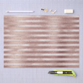 Roze Gouden Blush Roze Strepen Glamour Bruiloft Fe Tissuepapier (Craft)