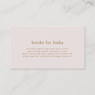 Roze Gouden Boeken voor Baby Kaart