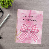 Roze gouden boog notitieboek
