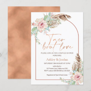 Roze Gouden Boog Taco 'bout Love Boho Koppels Brui Kaart