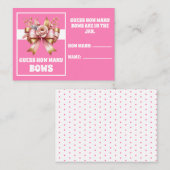 Roze Gouden Boog Verjaardag Raad eens hoeveel spel Informatiekaartje (Voorkant / Achterkant)