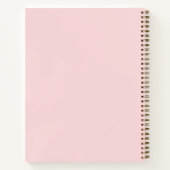 Roze gouden botanisch blad elegant notitieboek (Achterkant)